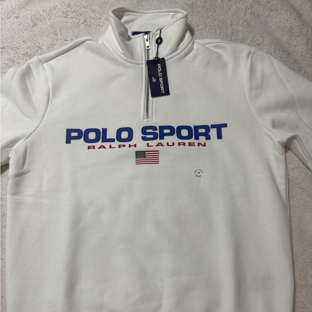 Ralph Lauren Polo Sport White Half-Zip Pullover